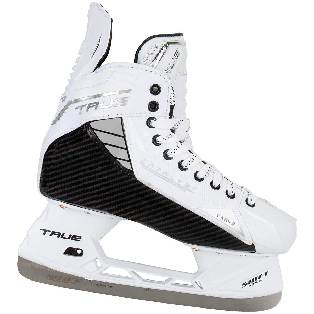 True Catalyst 5X4 Senior Ice Hockey Skates - White Out
