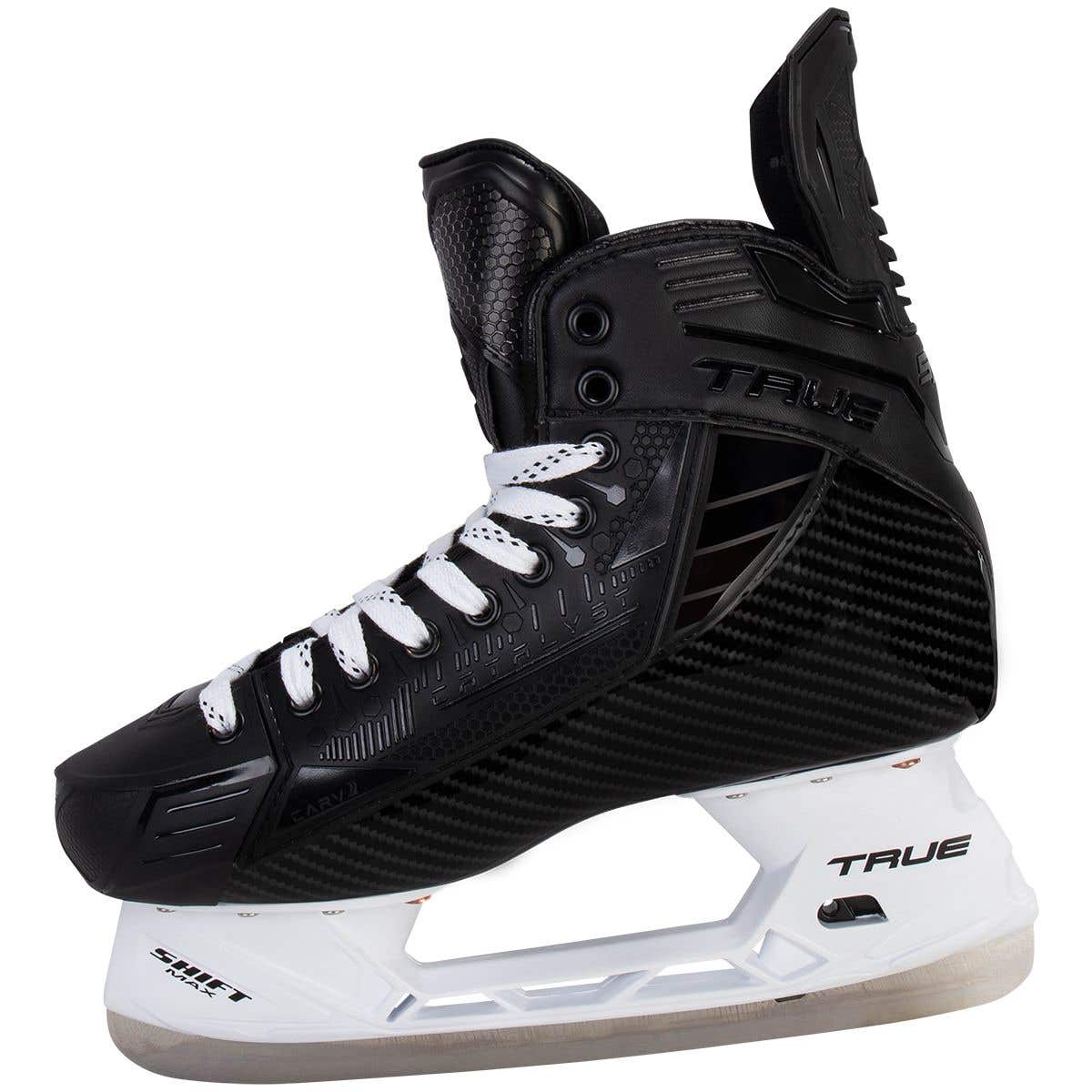  True Catalyst 5X4 Senior Ice Hockey Skates - Black Out
