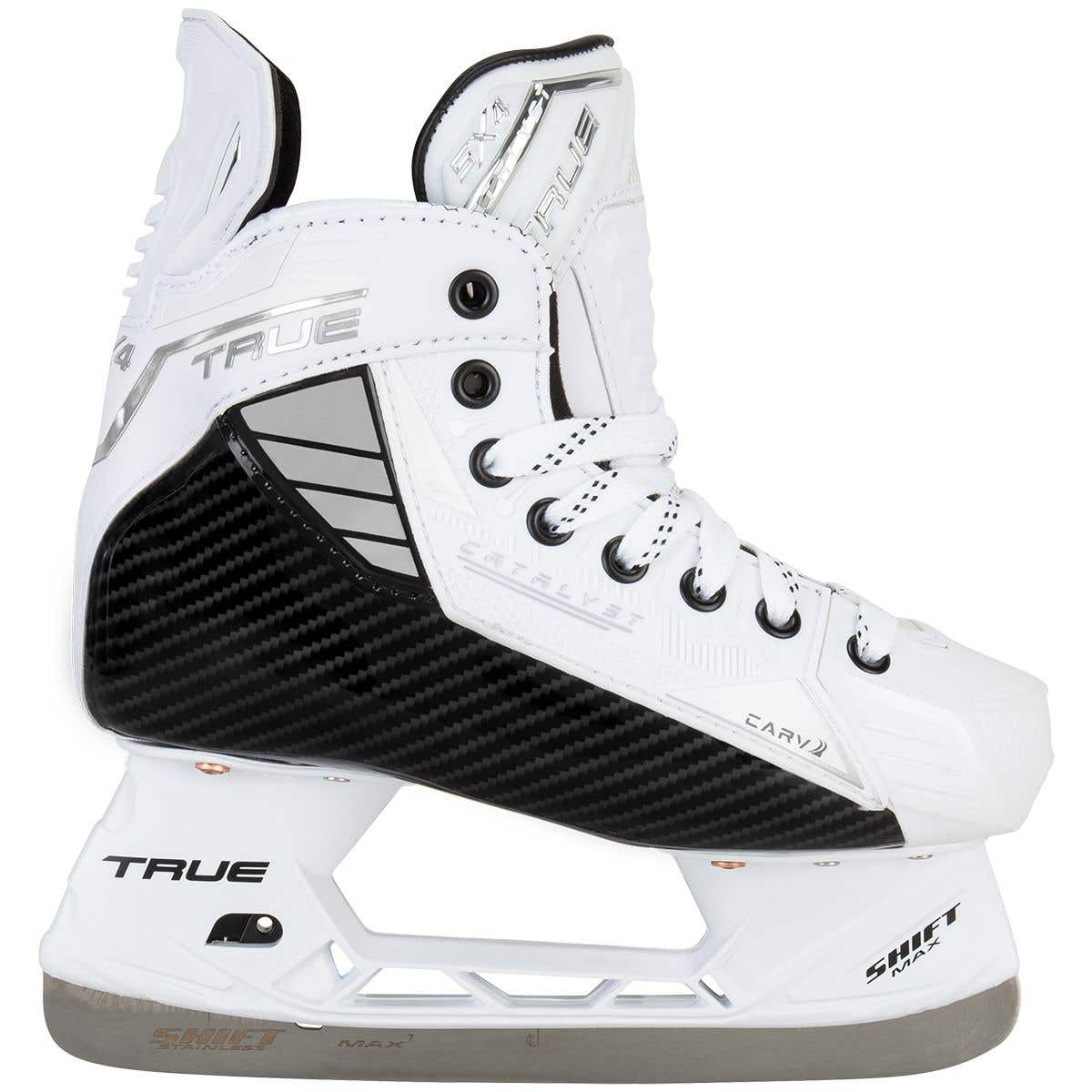  True Catalyst 5X4 Junior Ice Hockey Skates - White Out