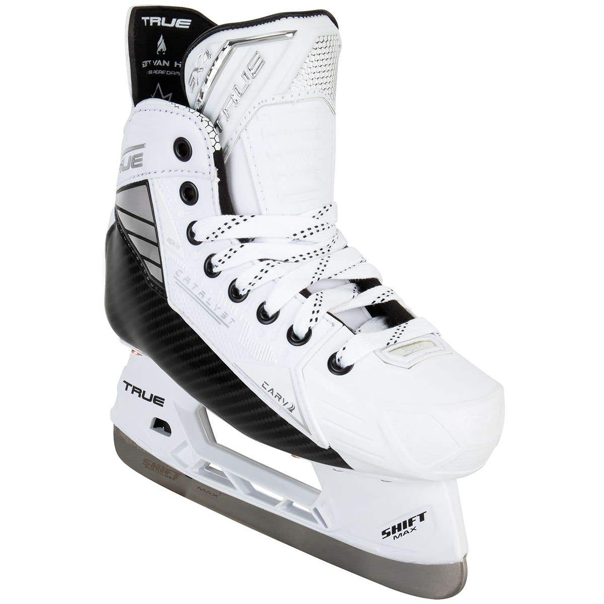  True Catalyst 5X4 Junior Ice Hockey Skates - White Out