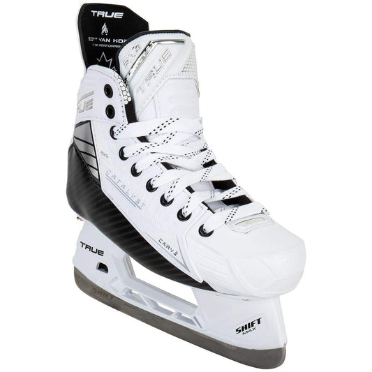  True Catalyst 5X4 Intermediate Ice Hockey Skates - White Out