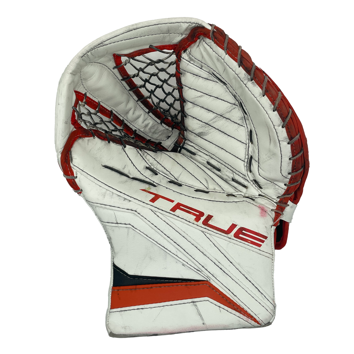  True L12.2 - Used Pro Stock Goalie Trapper (White/Orange)