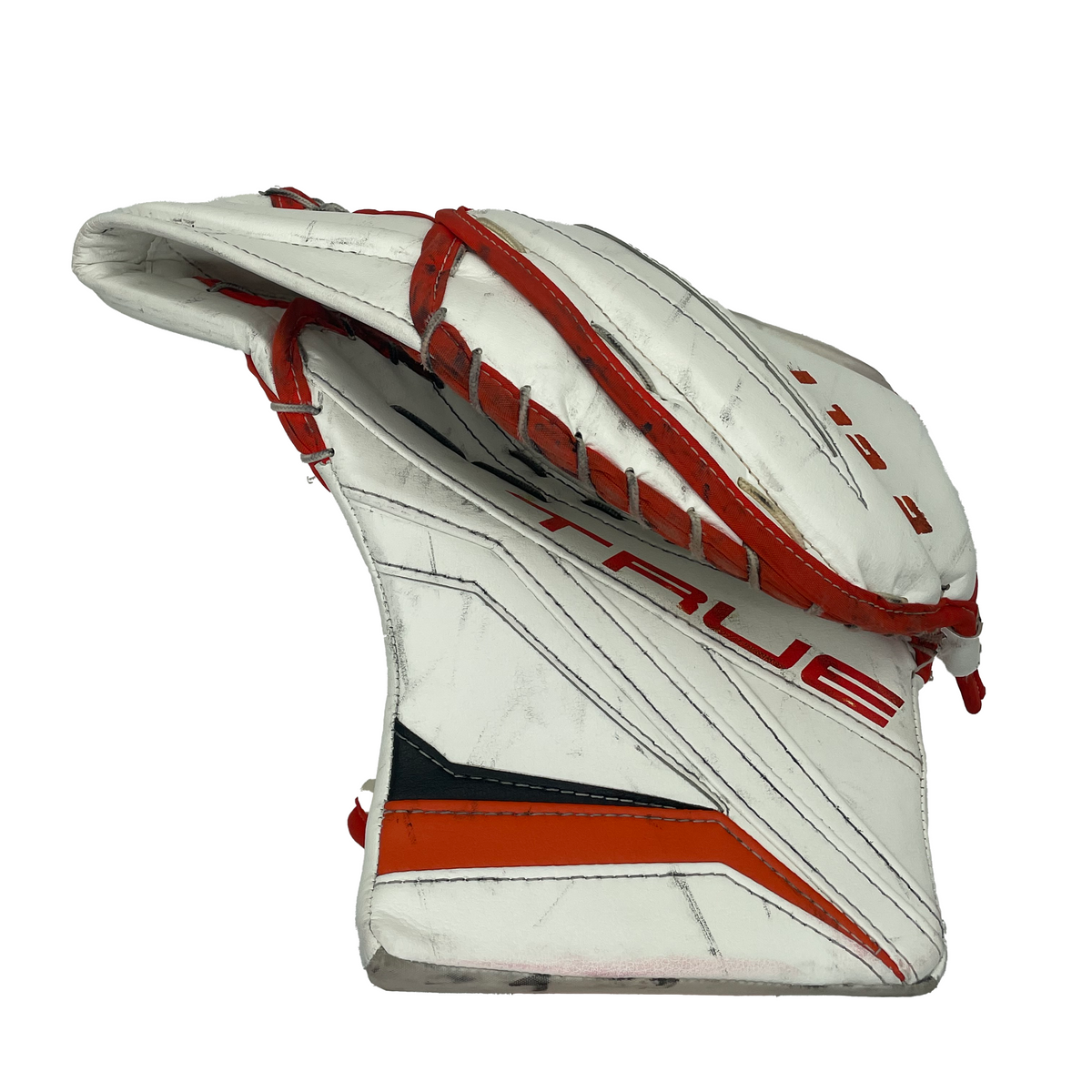  True L12.2 - Used Pro Stock Goalie Trapper (White/Orange)