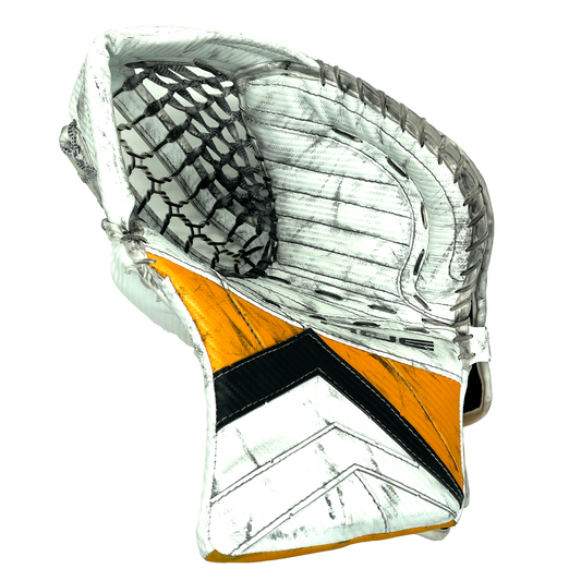  True Catalyst PX3 - Used Pro Stock Goalie Glove (White/Yellow/Black)