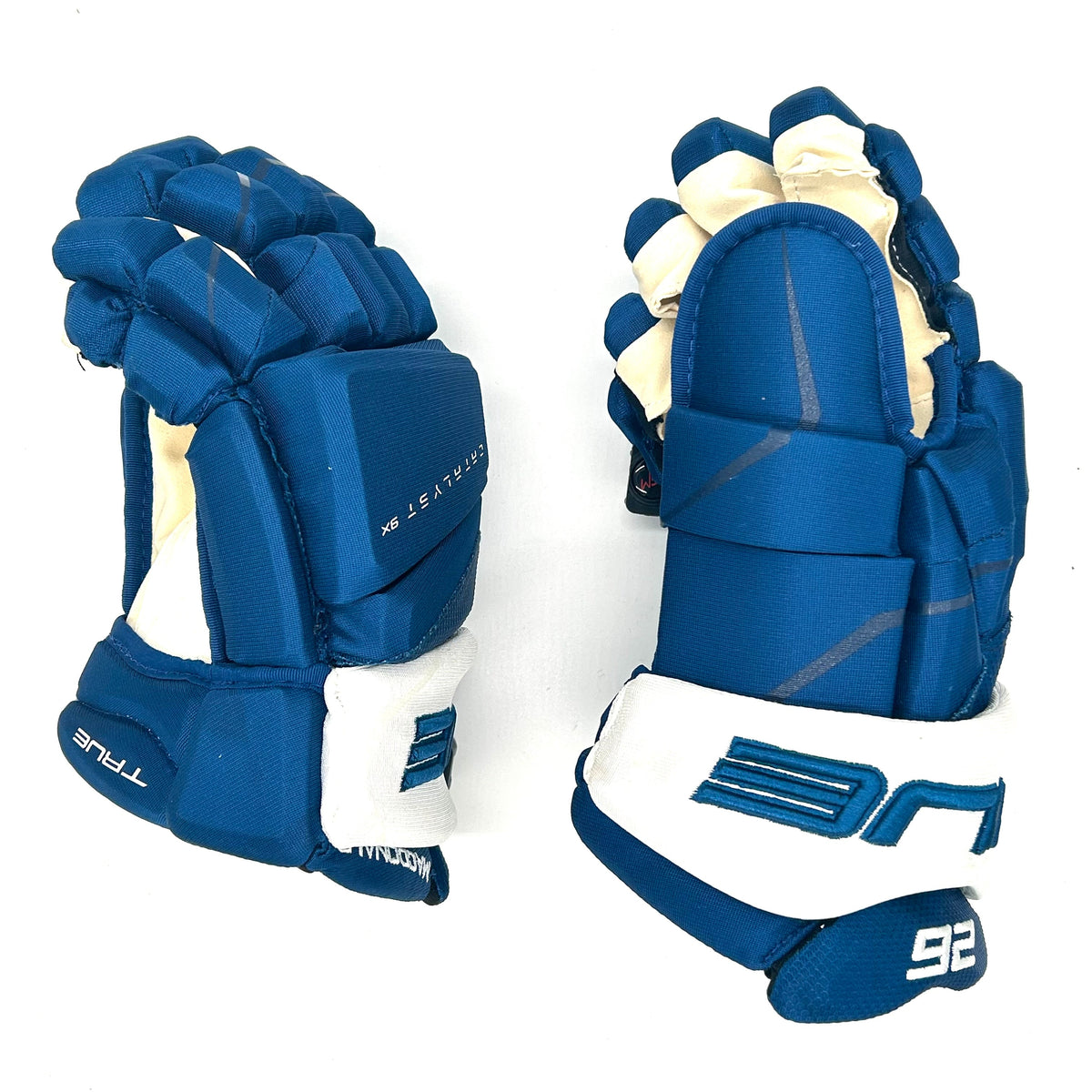  True Catalyst 9X - NHL Pro Stock Glove - Jacob Macdonald (Blue/White)