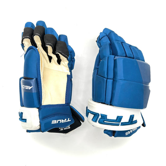  True A6.0 - NHL Pro Stock Glove - Ryan Graves (Blue/White)