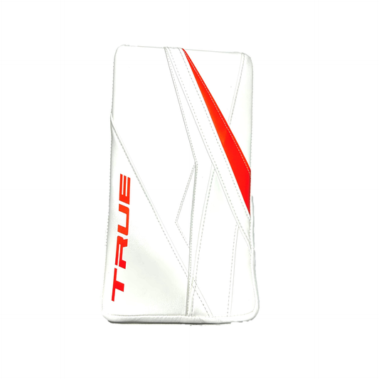  New True L12.1 - Carter Hart NHL Pro Stock Goalie Blocker (White/Orange)