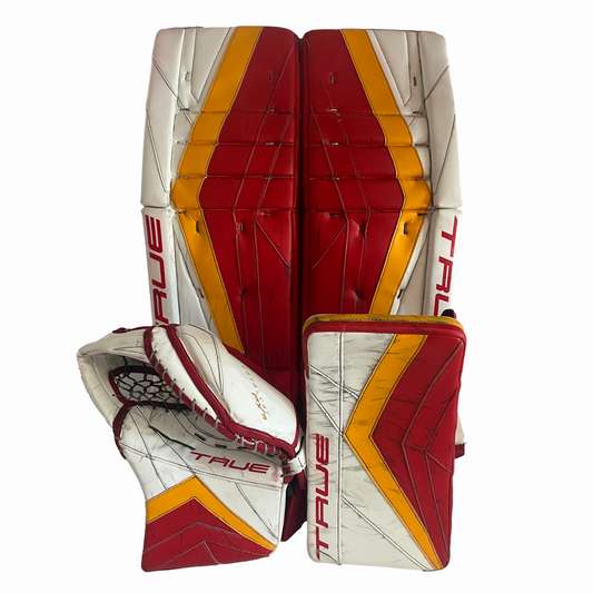  True Catalyst PX3 - Used Pro Stock Goalie Set (Red/Yellow/White)