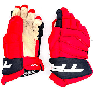  True Catalyst 9X - NHL Used Pro Stock Glove - Carolina Hurricanes (Red/Black)